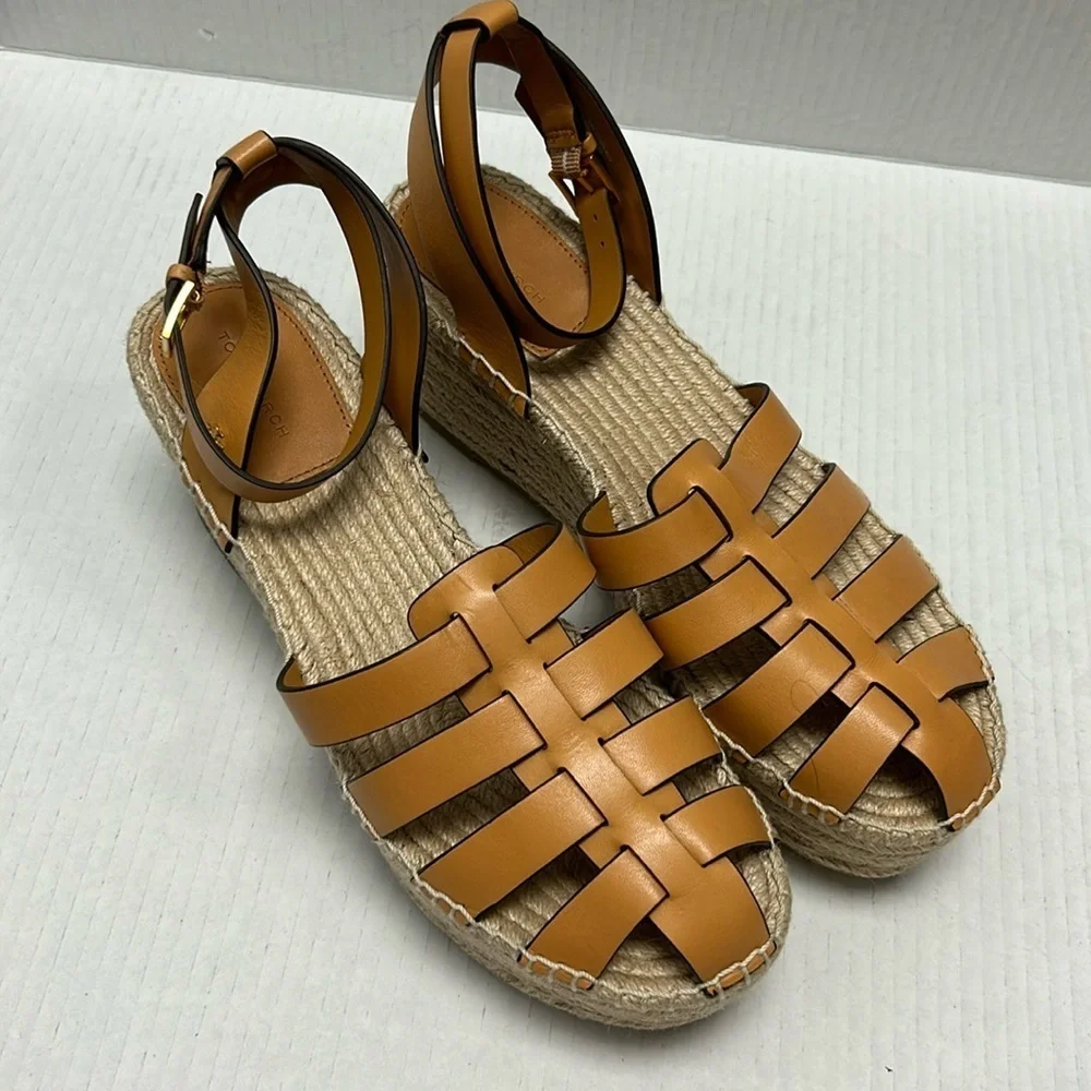 Tory Burch Women's Fisherman Espadrille Wedge Heel Platform Sandals